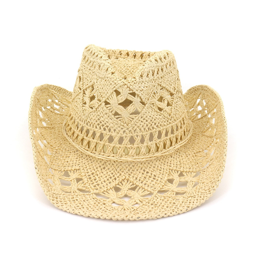 Sun Hat, Hand Knit Straw