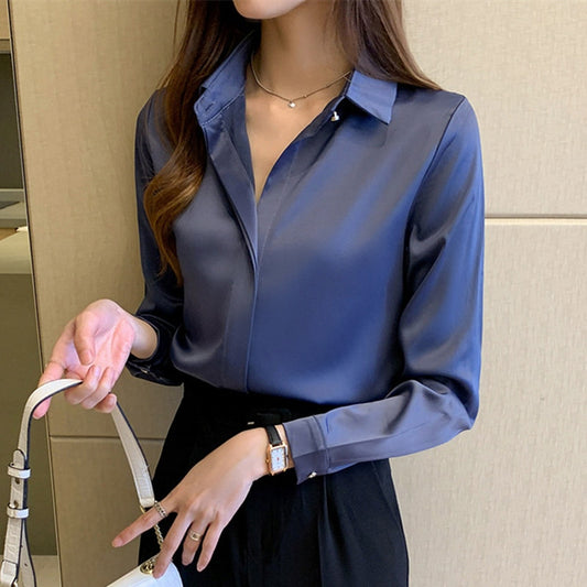 Satin Long Sleeve Shirt